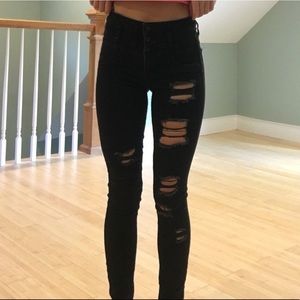 Black ripped jeans